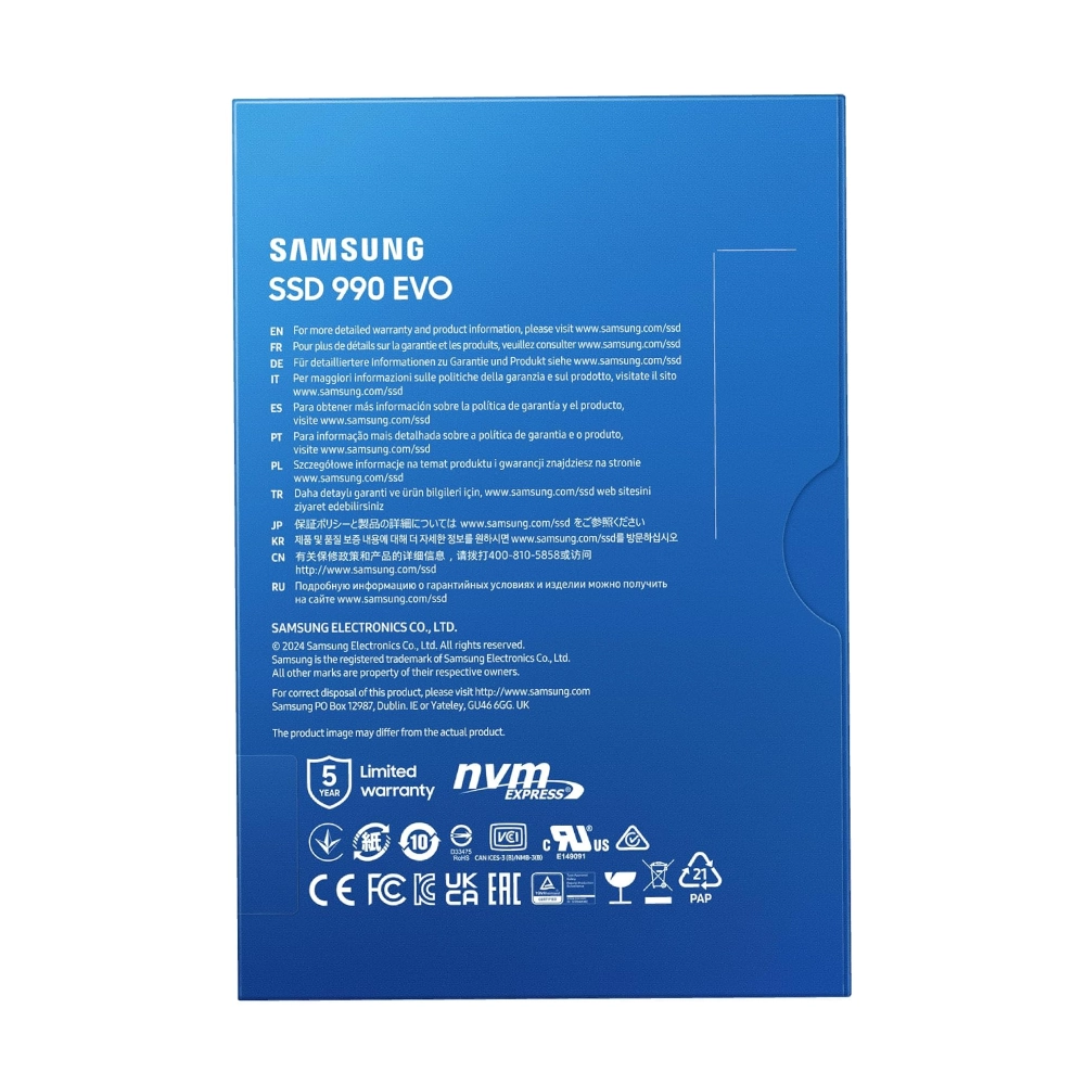 Samsung Internal SSD 2TB NVMe 2280 (990 EVO) view 3